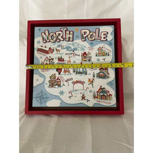 3 for $15 Ashland Christmas North Pole Journey Decorative Wooden 10" x 10" Sign - Picture 2 of 3